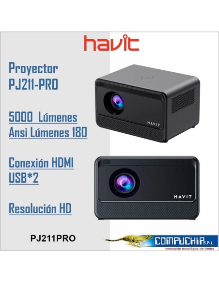PROYECTOR PJ211PRO WIFI 4K 5000 LÚMENES ANDROIDTV 9.0 HAVIT