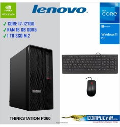 Workstation Tower Lenovo ThinkStation P360 Core i7-12700 2.1/4.8GHz 16GB DDR5-4800 Non-ECC, 1TB SSD, 1TB HDD