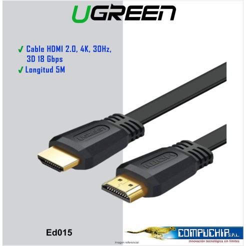 CABLE HDMI A HDMI UGREEN NEGRO 5M.