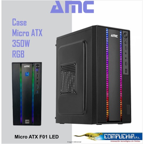 Case Gamer AMC F01 Led 350W Fuente Real