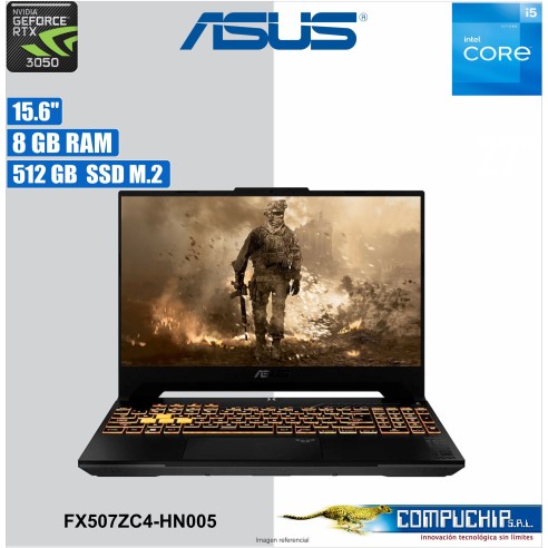 Notebook ASUS ASUS TUF GAMING F15 FX507ZC4-HN005 15.6" FHD IPS Core i5-12500H 2.5/4.5GHz 8GB DDR4-3200 SODIMM