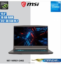 Notebook MSI Thin 15 B12UDX, 15.6" FHD IPS, Core i5-12450H hasta 4.40GHz 16GB DDR4-3200MHz