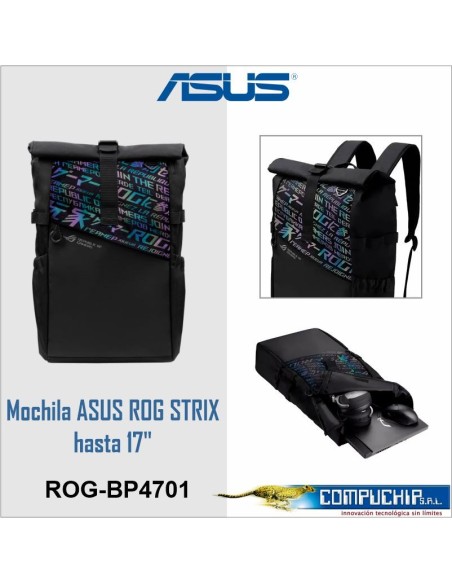 Mochila Gamer Asus ROG BP4701 15/17 , Poliéster , para notebook hasta 17"