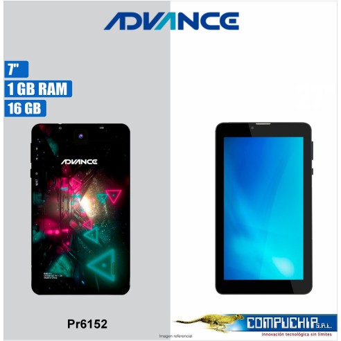 Tablet Advance Prime PR6152, 7" 1024x600 IPS, Android 11 Go , 3G, Dual SIM, 16GB, RAM 1GB.