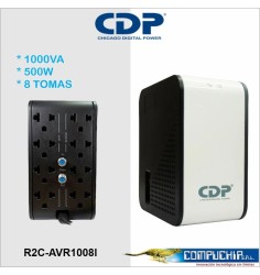 Regulador de voltaje CDP R2C-AVR1008I, 1000VA/500W, 170-270 VAC.