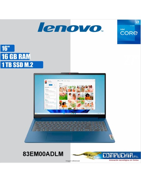 Notebook Lenovo IdeaPad Slim 3, 15.6" FHD TN, Core i7-13620H 2.40/4.90GHz 16GB LPDDR5-4800