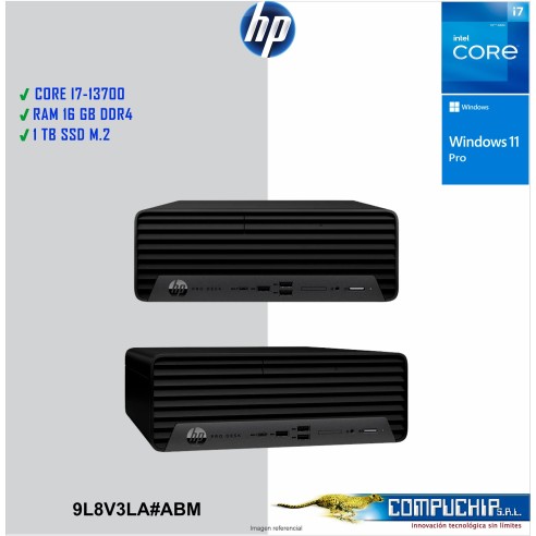 Computadora HP Prodesk SFF 400 G9 Core i7-13700 2.1/5.1GHz 16GB(1x16GB) DDR4-3200MHz UDIMM