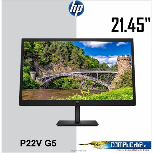 Monitor HP P22v G5, 21.45" FHD (1920 x 1080 a 75Hz) VA, HDMI / VGA, Color Negro.