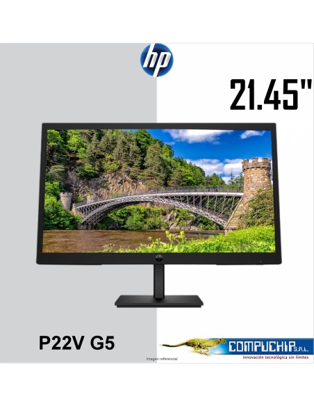 Monitor HP P22v G5, 21.45" FHD (1920 x 1080 a 75Hz) VA, HDMI / VGA, Color Negro.