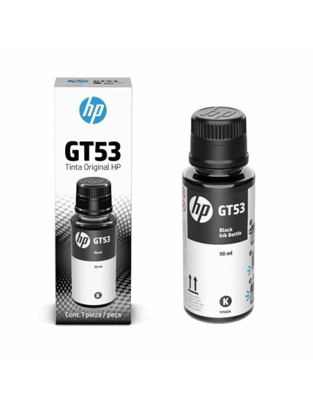 BOTELLA DE TINTA HP GT53 NEGRO ORIGINAL, 90ML.