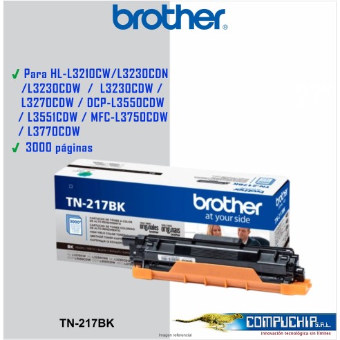TONER BROTHER TN-217BK BLACK P/L3270/L3551/L3750
