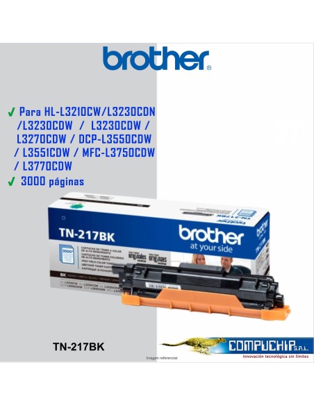 TONER BROTHER TN-217BK BLACK P/L3270/L3551/L3750