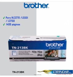 TONER BROTHER TN-213BK BLACK 1400PG. P/ HL3270 /L5551 / L3750