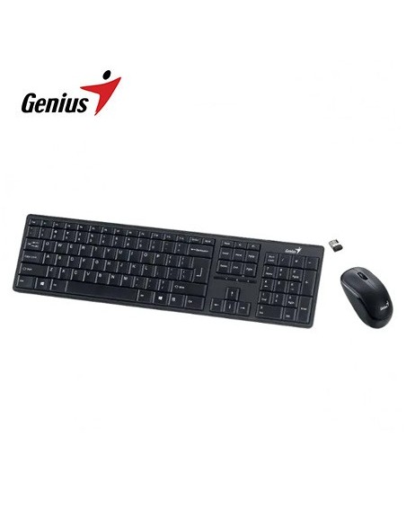 TECLADO GENIUS + MOUSE SLIMSTAR 8230 WIRELESS/BLUETOOTH MULTIMEDIA SP BLACK.
