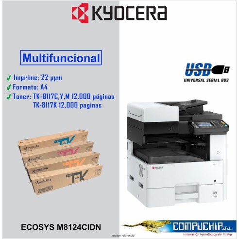 KYOCERA M8124CIDN Impresora láser multifuncional A3/A4 a color 24ppm