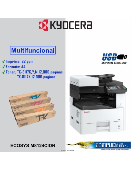 KYOCERA M8124CIDN Impresora láser multifuncional A3/A4 a color 24ppm