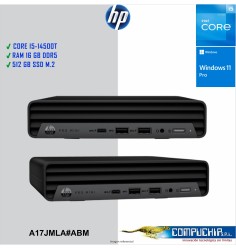 Computadora HP Pro Mini 400 G9, Core i5-14500T 1.70/4.80GHz, 16GB (1x16GB) DDR5-4800MHz