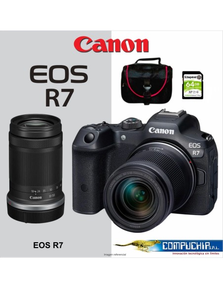 Cámara mirrorless Canon EOS R7 con Lente RF-S 18-150MM F/3.5-6.3 IS STM