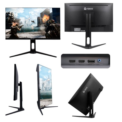 Monitor plano gaming TEROS TE-2752G, 27" FHD VA, 165 Hz, 1 ms, HDMI, DP, PIVOT
