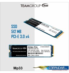 Unidad en estado solido MP33 M.2 PCIe SSD, 512GB, DC +3.3V
