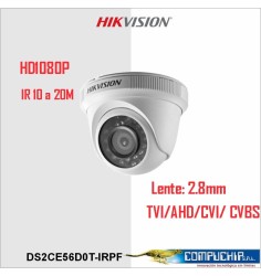 CAMARA HIKVISION DOMO 4 EN 1 1080P D/N IR 20M L2.8 - 12VDC