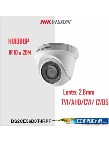 CAMARA HIKVISION DOMO 4 EN 1 1080P D/N IR 20M L2.8 - 12VDC
