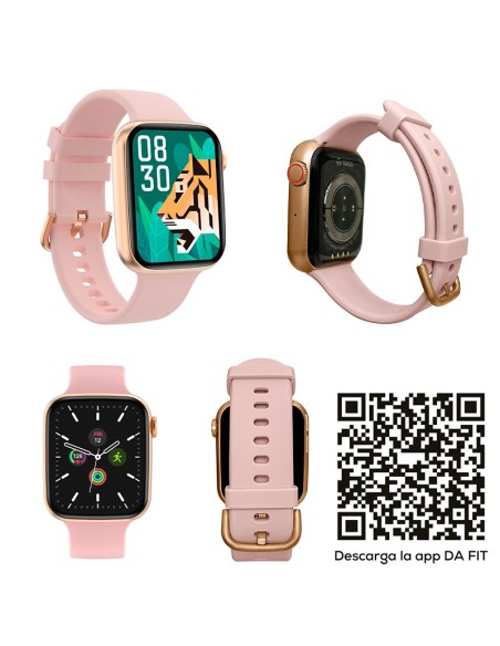 Reloj inteligente TEROS TE-8080RG, 1.78" AMOLED, IP68, bluetooth 5.1, oro rosa