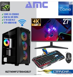 PC INTEL CORE I9-12900KS 3.40 GHZ, Z790 64GB DDR4, 2TB SSD M.2, MONITOR 27".