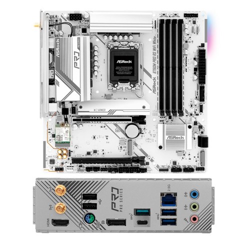 Motherboard ASROCK B760M Pro RS WiFi White, Chipset Intel B760, LGA1700, mATX