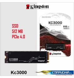 Unidad en estado solido Kingston KC3000, 512GB, M.2 2280 PCIe Gen 4.0 NVMe