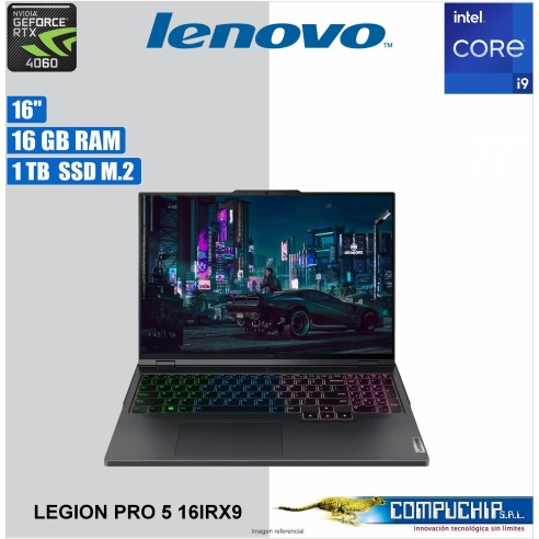 NB LENOVO Legion Pro 5 16IRX9, 16" WQXGA IPS, Intel Core i9-14900HX 5.8Ghz, 16GB DDR5-5600