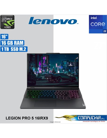 NB LENOVO Legion Pro 5 16IRX9, 16" WQXGA IPS, Intel Core i9-14900HX 5.8Ghz, 16GB DDR5-5600
