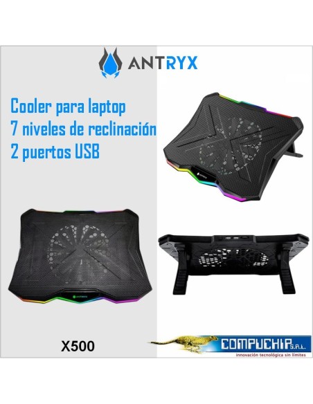 COOLER NB 17.3 ANTRYX X500 LED RGB GAMING