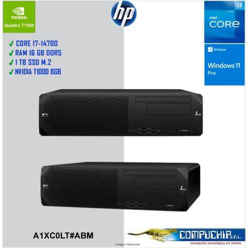 computadora Workstation HP Z2 G9 SFF, Core i7-14700 2.10 / 5.40GHz, 16GB (1x16GB) DDR5-4800MHz NECC