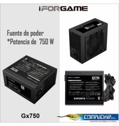 FUENTE DE PODER IFORGAME GX750, 80 PLUS GOLD 750W