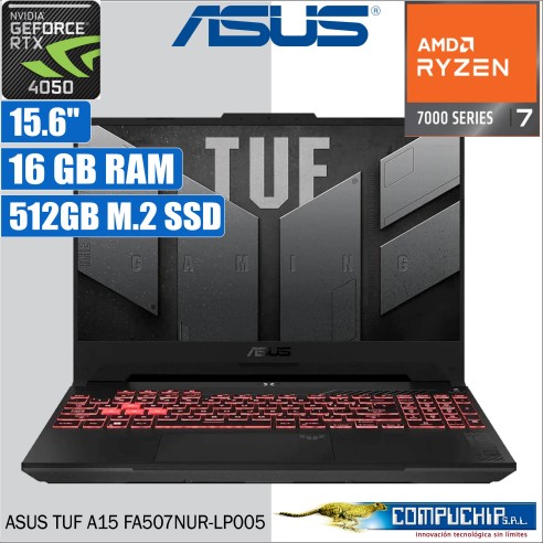 Notebook ASUS FA507NUR-LP005, 15.6" FHD IPS, Ryzen 7 7435HS 4.5GHz, 16GB DDR5 4800