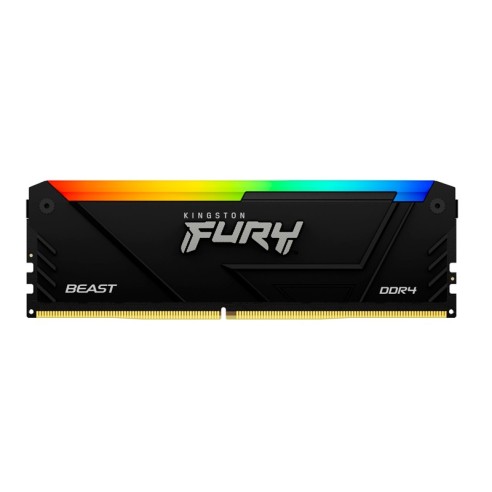 Memoria Kingston Fury Beast RGB BLACK, 16GB, DDR4-3600MHz, PC4-28800, CL18, 1.35V, Non-ECC