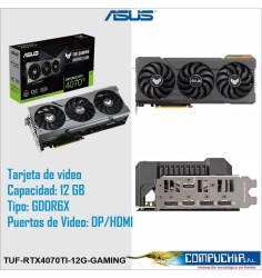 Tarjeta de video ASUS TUF Gaming GeForce RTX 4070 Ti 12GB GDDR6X, PCI-E 4.0