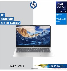 Notebook HP 14-ep1000la, 14" FHD IPS, Core Ultra 5 125H hasta 4.5GHz, 16GB DDR5-5600MHz