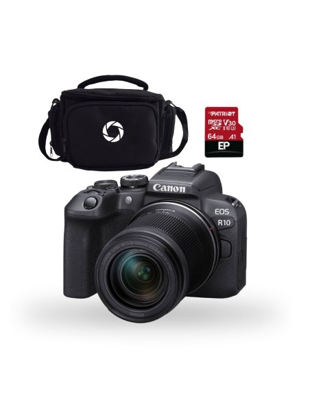 COMBO 93: CAMARA MIRRORLESS CANON EOS R10 RF-S 18-150MM IS STM+ESTUCHE+MEMORIA