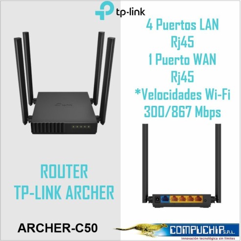 ROUTER WIFI DOBLE BANDA 2.4-5GHZ 4 ANTENAS