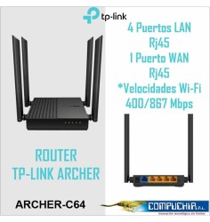 ARCHER C64 TP-Link Router Wi-Fi 5 / AC1200 Dual Band