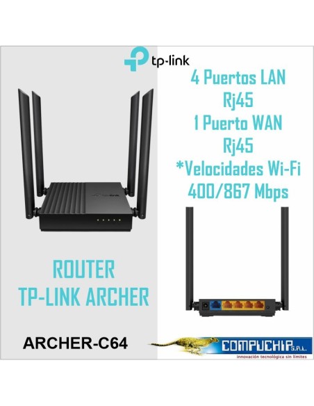 ARCHER C64 TP-Link Router Wi-Fi 5 / AC1200 Dual Band