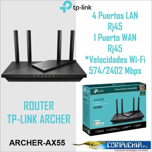 ROUTER TP-LINK ARCHER AX3000 WIFI 6