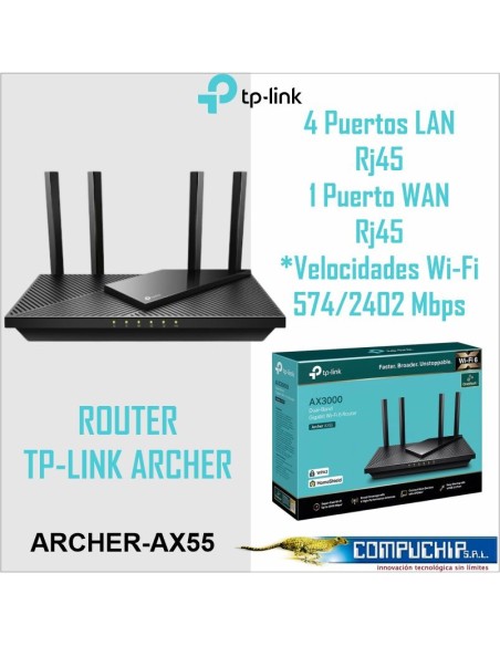 ROUTER TP-LINK ARCHER AX3000 WIFI 6