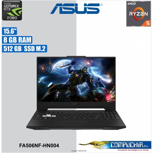 Notebook ASUS FA506NF-HN004 15.6" FHD Value IPS, Ryzen 5 7535HS hasta 4.5GHz 8GB DDR5-5600