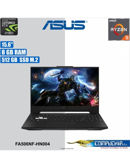Notebook ASUS FA506NF-HN004 15.6" FHD Value IPS, Ryzen 5 7535HS hasta 4.5GHz 8GB DDR5-5600