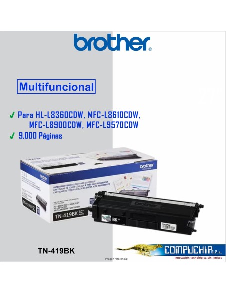 TONER BROTHER TN-419BK L8900CDW 9K PAG.