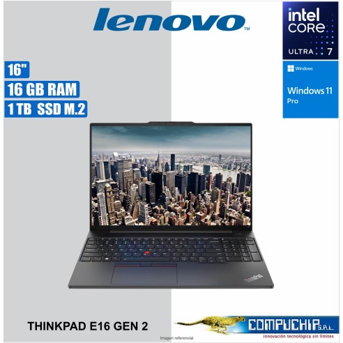 NB Lenovo ThinkPad E16 Gen2, 16" WUXGA IPS, Core Ultra 7 155H 4.8 GHz, 16GB DDR5 SODIMM