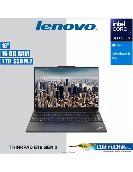 NB Lenovo ThinkPad E16 Gen2, 16" WUXGA IPS, Core Ultra 7 155H 4.8 GHz, 16GB DDR5 SODIMM